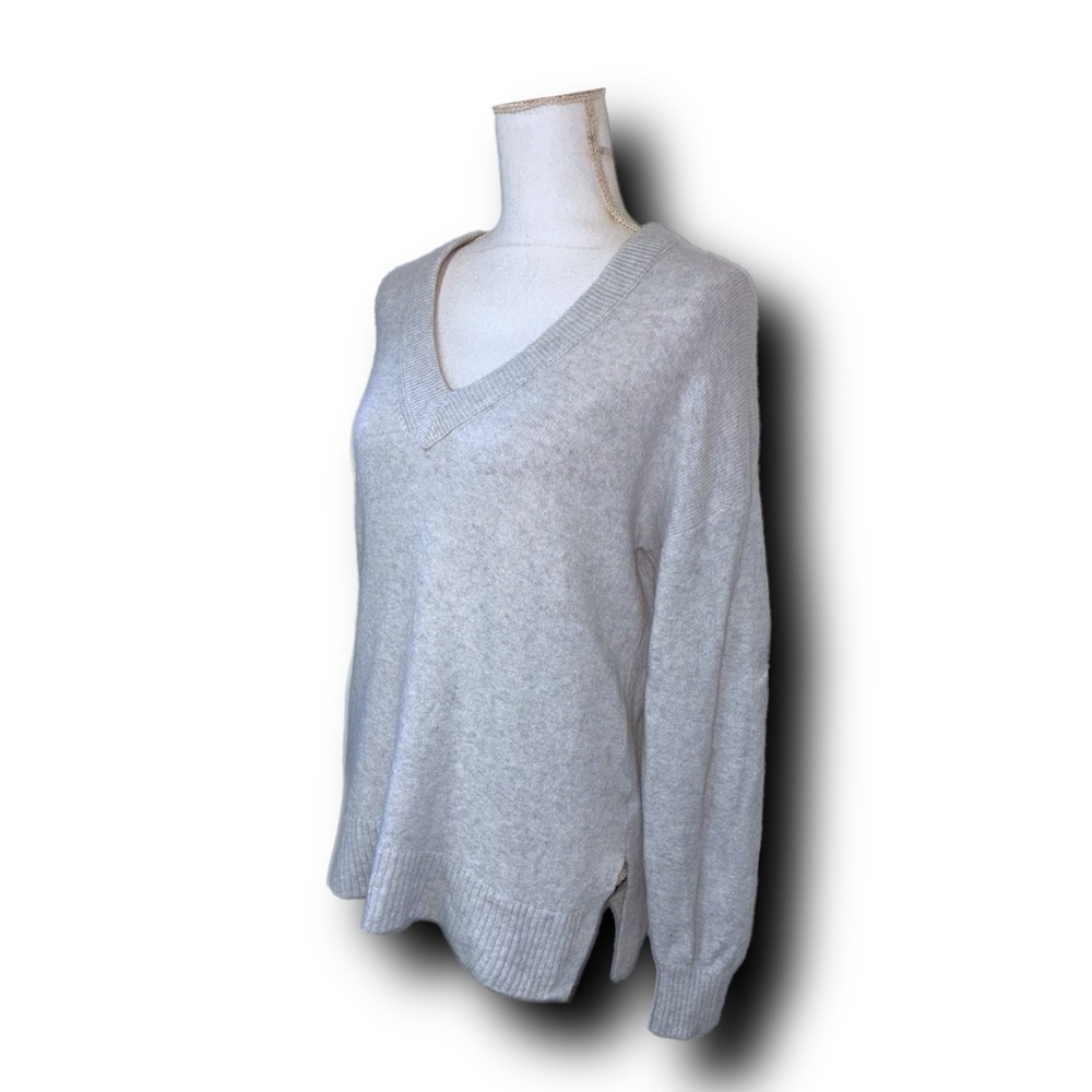 Madewell Donegal Jason Ex-Boyfriend Oversized V-neck Sweater Wool/Alpaca Blend - Picture 3 of 5